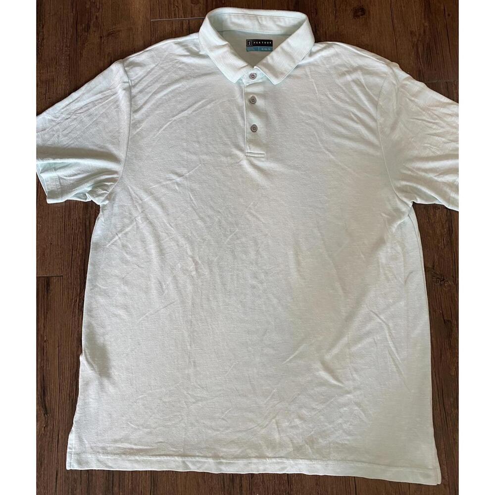 PGATour Men's Polo Shirt - Size XL - Light Blue